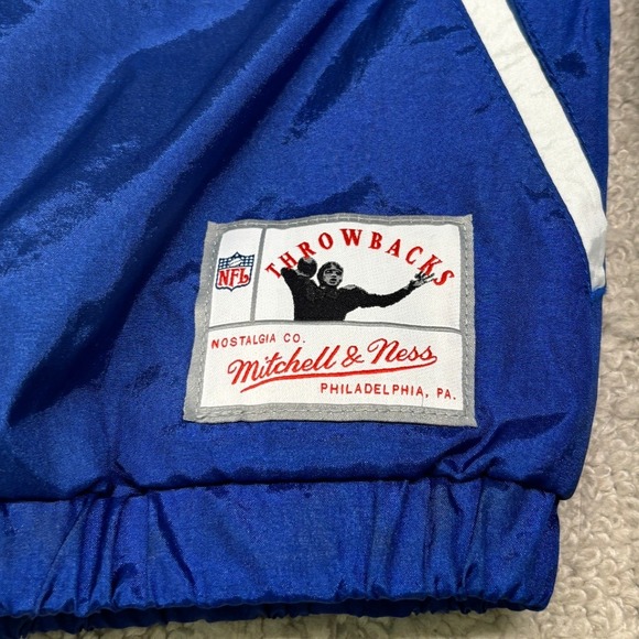 Mitchell & Ness Windbreaker New York Giants Women Large Blue Full Zip NFL Jacket - Picture 4 of 11